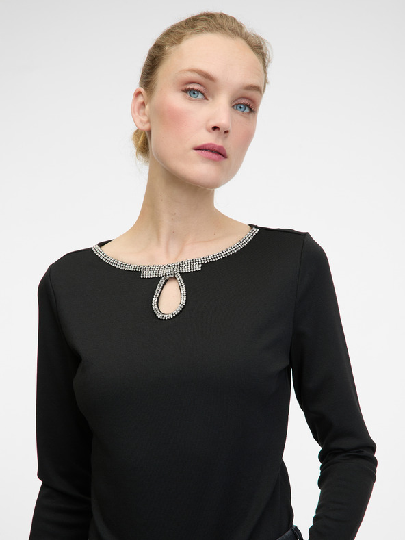 Orsay Crna ženska bluza s dugim rukavima ORSAY