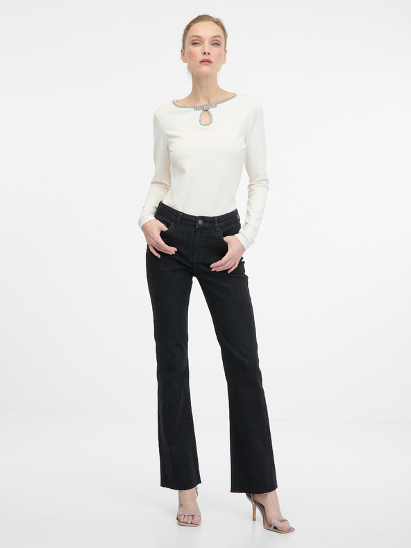 Orsay Krem ženska bluza s dugim rukavima ORSAY