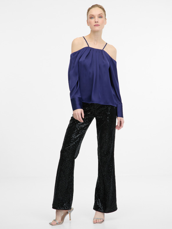 Orsay Tamnoplava ženska bluza spuštenih ramena ORSAY