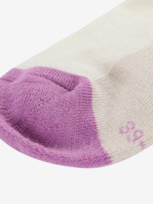 ALPINE PRO Bijelo-bež ženske dokolenice od merino vune ALPINE PRO Rode