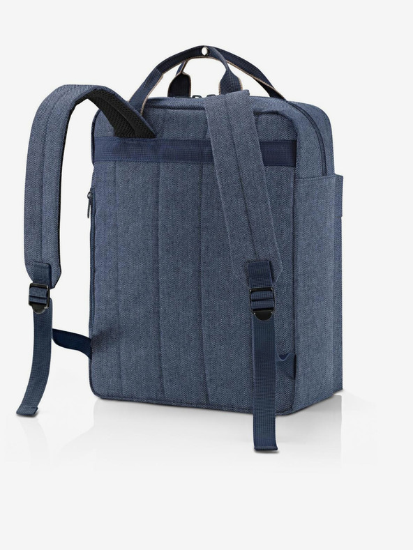 Reisenthel Tamnoplavi muški ruksak Reisenthel Allday Backpack M Herringbone Dark Blue