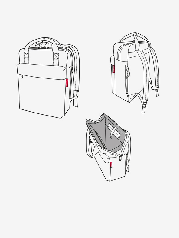 Reisenthel Tamnoplavi muški ruksak Reisenthel Allday Backpack M Herringbone Dark Blue