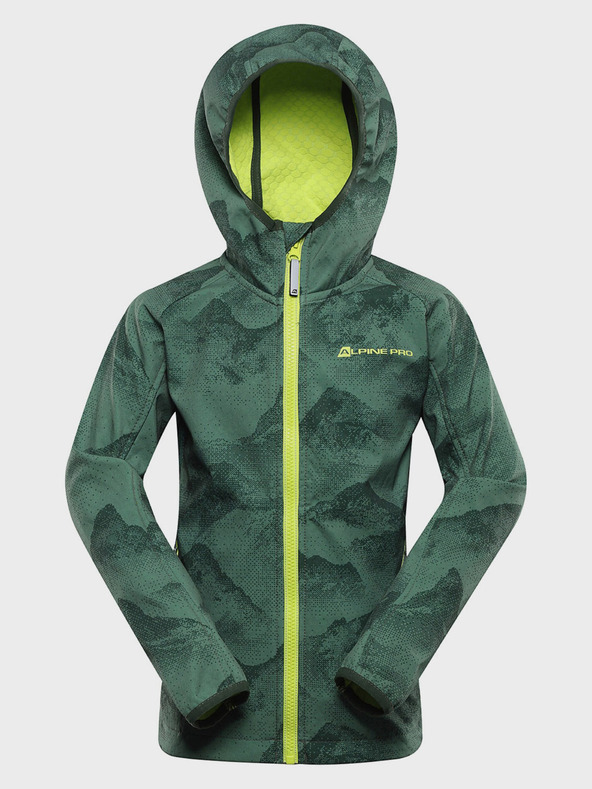 ALPINE PRO Zelena dječja softshell jakna s Alpine Pro Ezoro membranom