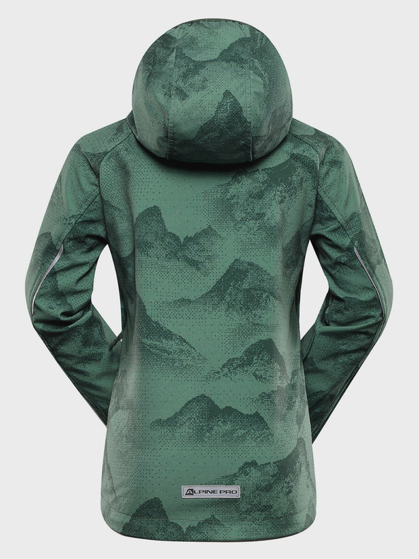 ALPINE PRO Zelena dječja softshell jakna s Alpine Pro Ezoro membranom