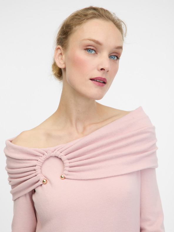 Orsay Svijetlo roza ženska majica dugih rukava ORSAY