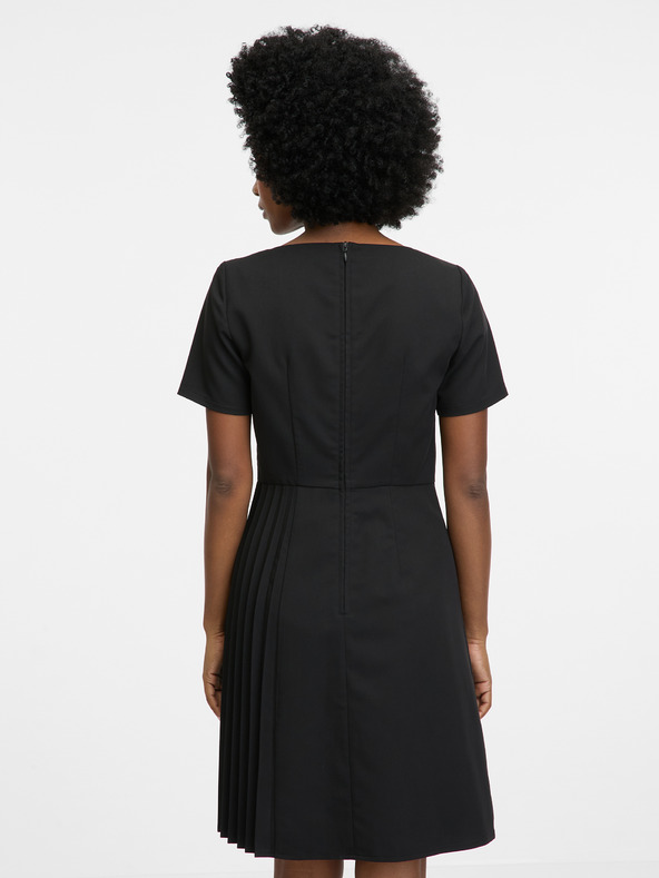 Orsay Crna ženska haljina do koljena ORSAY