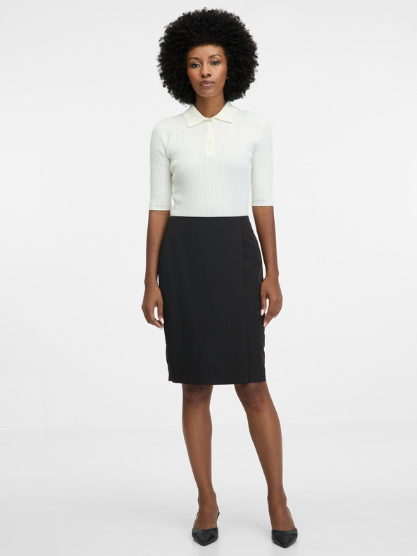 Orsay Crna ženska plašt suknja do koljena ORSAY