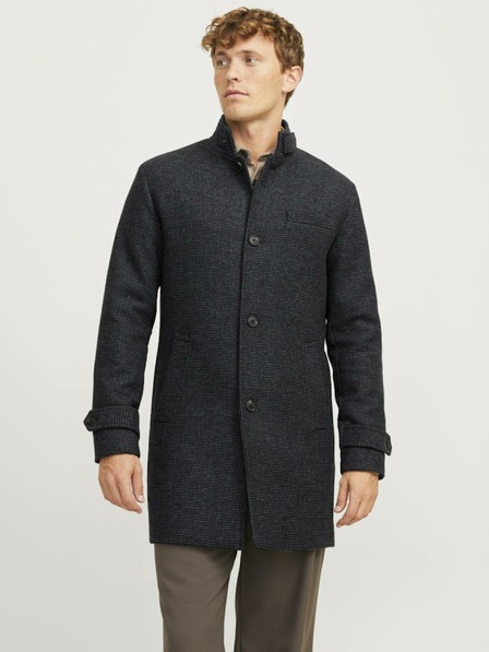 Jack & Jones Jack & Jones tamno sivi muški vuneni kaput