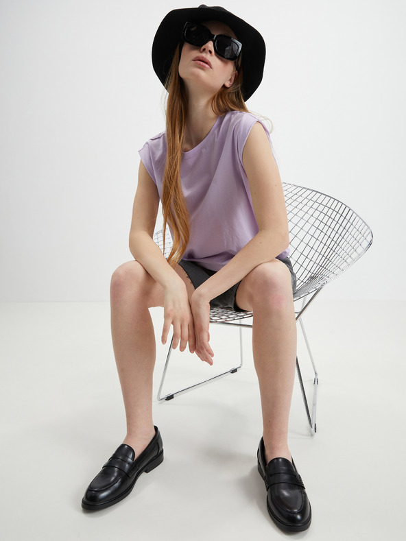 Vero Moda Svijetlo ljubičasta ženska basic majica VERO MODA Panna