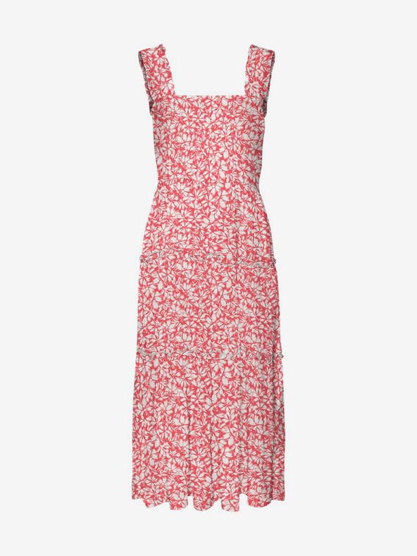 Vero Moda Vero Moda Menny crveno-bijela ženska midi haljina