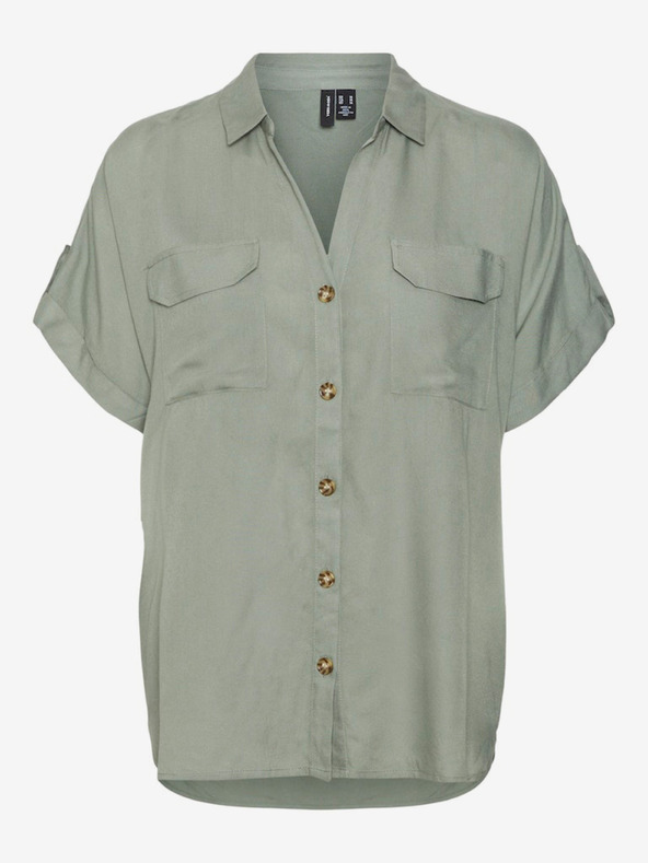 Vero Moda Vero Moda Bumpy ženska zelena košulja