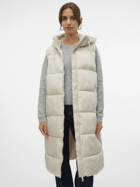 Vero Moda Vero Moda Ligaane Ženski dugi prošiveni prsluk