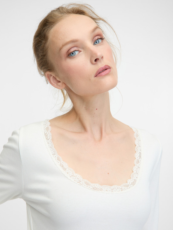 Orsay Bijela ženska majica dugih rukava ORSAY