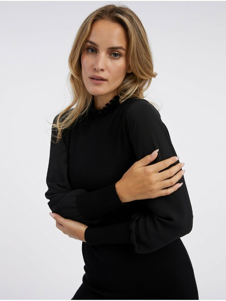 Orsay Crna ženska pletena plašt haljina ORSAY