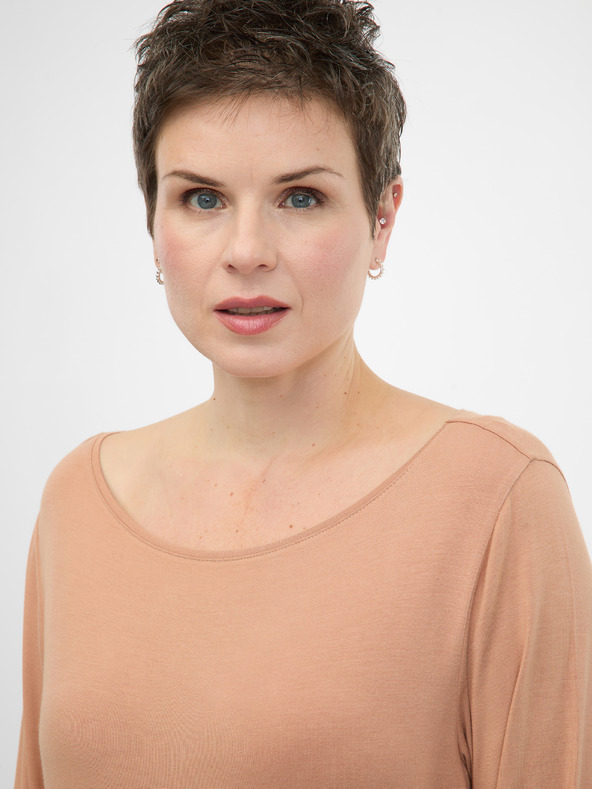 Orsay Svijetlo smeđa ženska majica dugih rukava ORSAY