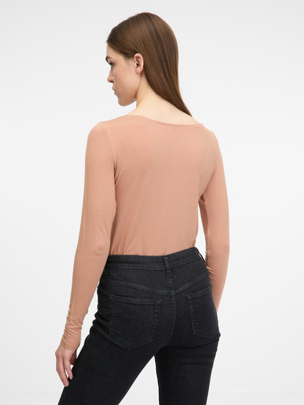 Orsay Svijetlo smeđa ženska majica dugih rukava ORSAY