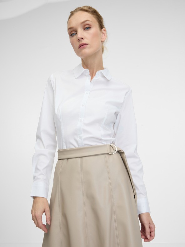 Orsay Bež ženska midi suknja od umjetne kože ORSAY