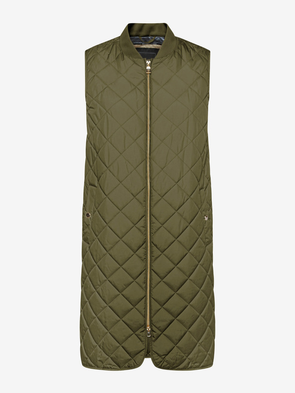 Geox Khaki ženska duga prošivena prsluk Geox Asheely