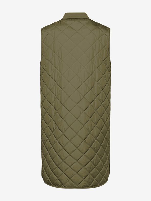 Geox Khaki ženska duga prošivena prsluk Geox Asheely