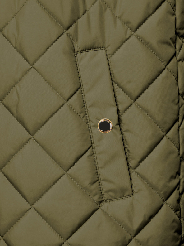 Geox Khaki ženska duga prošivena prsluk Geox Asheely