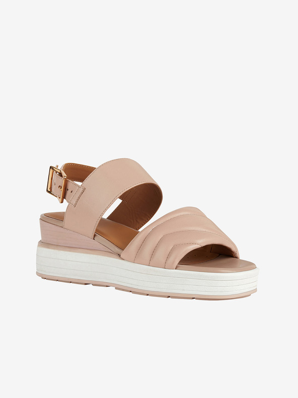 Geox Stare ružičaste Geox Rosita ženske kožne sandale na wedges