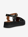 Geox Geox Eolie crne ženske kožne sandale