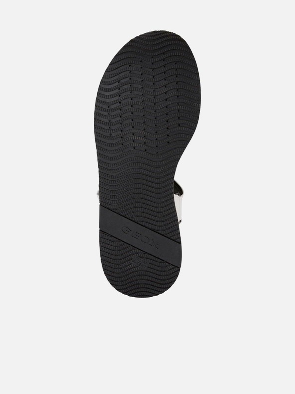 Geox Crno-bijele ženske kožne sandale na platformi Geox Kency