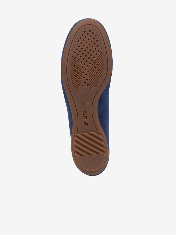 Geox Tamnoplave ženske balerinke od brušene kože Geox Palmaria