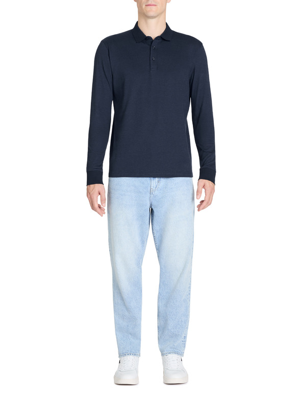 Celio Celio Jiwomini tamnoplava muška polo majica dugih rukava