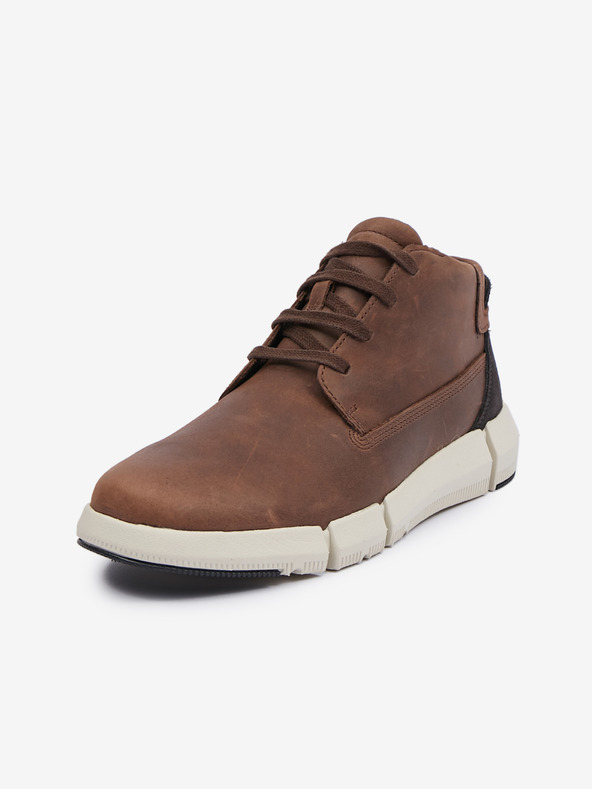 Geox Smeđa kožna gležnjača obuća za muškarce Geox Adacter