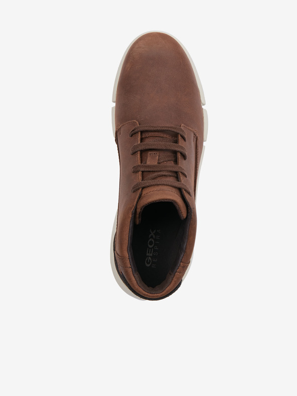 Geox Smeđa kožna gležnjača obuća za muškarce Geox Adacter