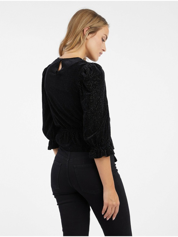 Orsay Crna ženska baršunasta bluza ORSAY