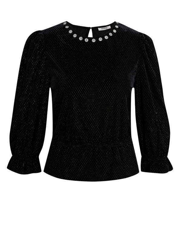 Orsay Crna ženska baršunasta bluza ORSAY