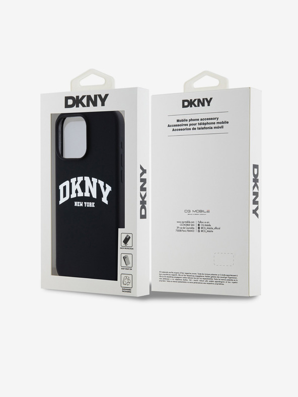 DKNY Liquid Silicone Arch Logo MagSafe stražnja maska ​​za iPhone 14 Pro Max crna DKNY