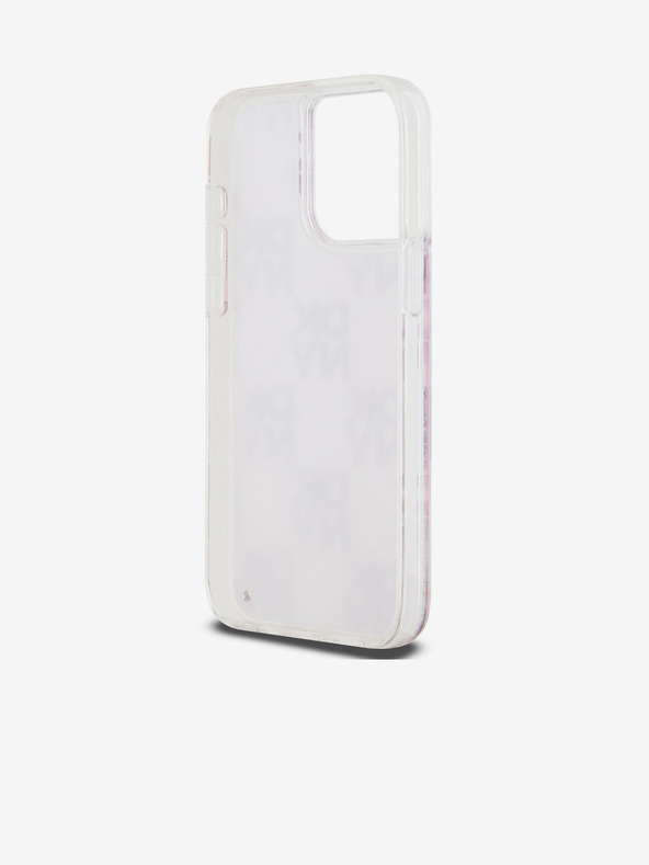 DKNY Stražnja maska ​​s tekućim svjetlucavim kariranim uzorkom za iPhone 15 Pro Max ružičasta DKNY