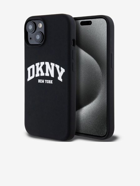 DKNY Liquid Silicone Arch Logo MagSafe stražnja maska ​​za iPhone 14 crna DKNY