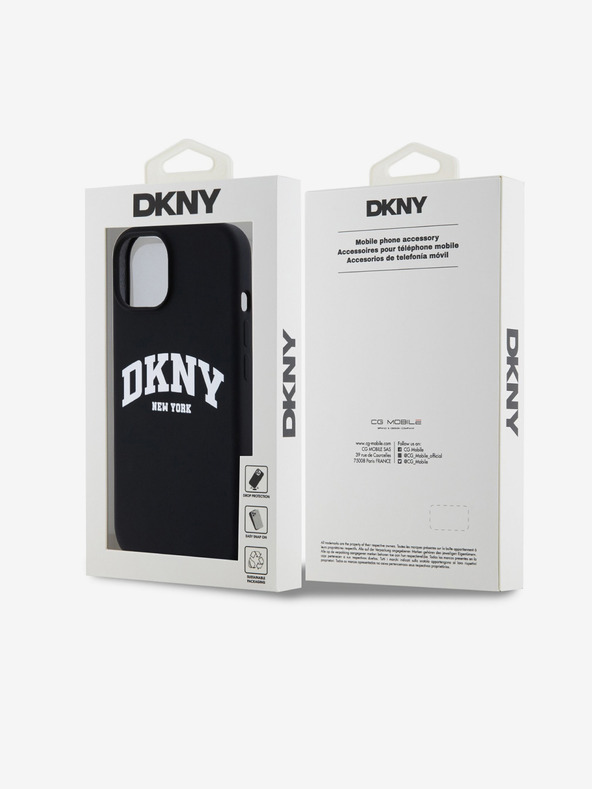 DKNY Liquid Silicone Arch Logo MagSafe stražnja maska ​​za iPhone 14 crna DKNY