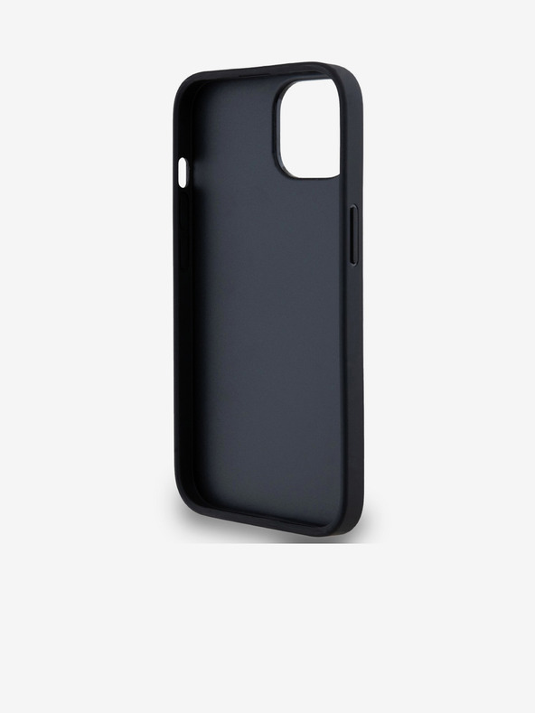 DKNY Stražnja maska ​​s kariranim uzorkom i prugama od PU kože za iPhone 13 crna DKNY