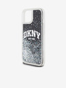 DKNY Stražnja maska ​​s logotipom Liquid Glitter Arch za iPhone 15 crna DKNY