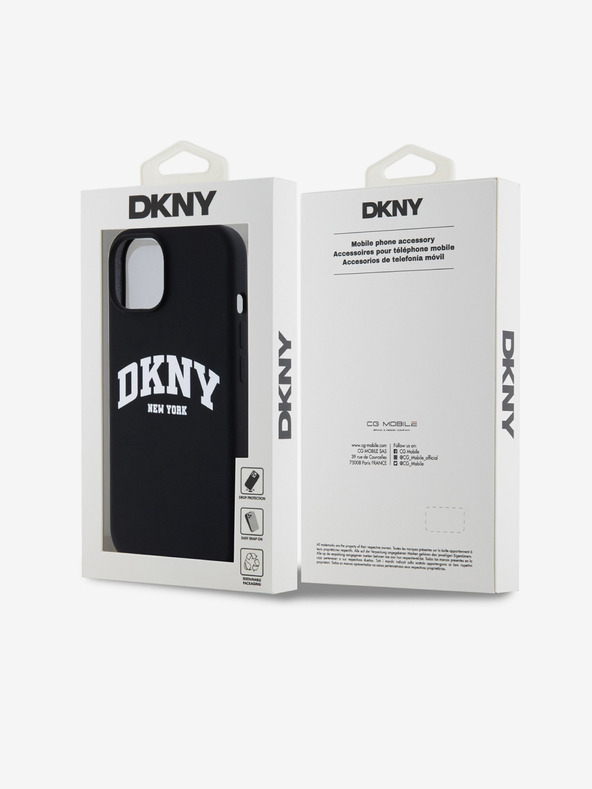 DKNY Liquid Silicone Arch Logo MagSafe stražnja maska ​​za iPhone 13 crna DKNY