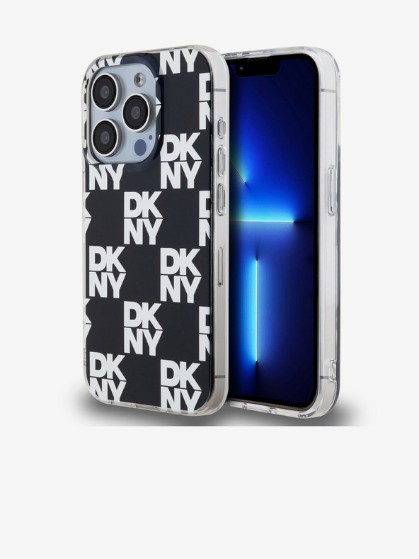 DKNY PC/TPU stražnja maska ​​s kariranim uzorkom za iPhone 15 Pro crna DKNY