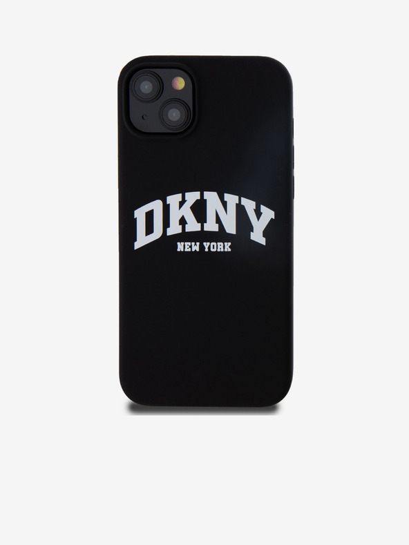 DKNY Liquid Silicone Arch Logo MagSafe stražnja maska ​​za iPhone 15 Plus crna DKNY