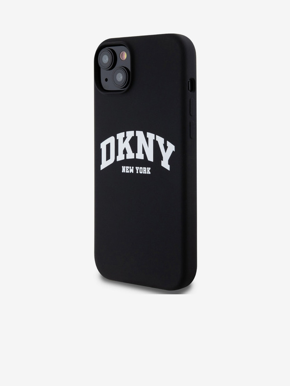 DKNY Liquid Silicone Arch Logo MagSafe stražnja maska ​​za iPhone 15 Plus crna DKNY