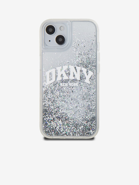 DKNY Stražnja maska ​​s logotipom Liquid Glitter Arch za iPhone 14 prozirna DKNY