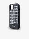 DKNY PU kožna donja traka s ponavljajućim uzorkom MagSafe stražnja maska ​​za iPhone 14 crna DKNY
