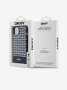DKNY PU kožna donja traka s ponavljajućim uzorkom MagSafe stražnja maska ​​za iPhone 14 crna DKNY