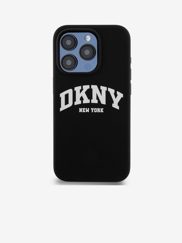 DKNY Liquid Silicone Arch Logo MagSafe stražnja maska ​​za iPhone 15 Pro crna DKNY