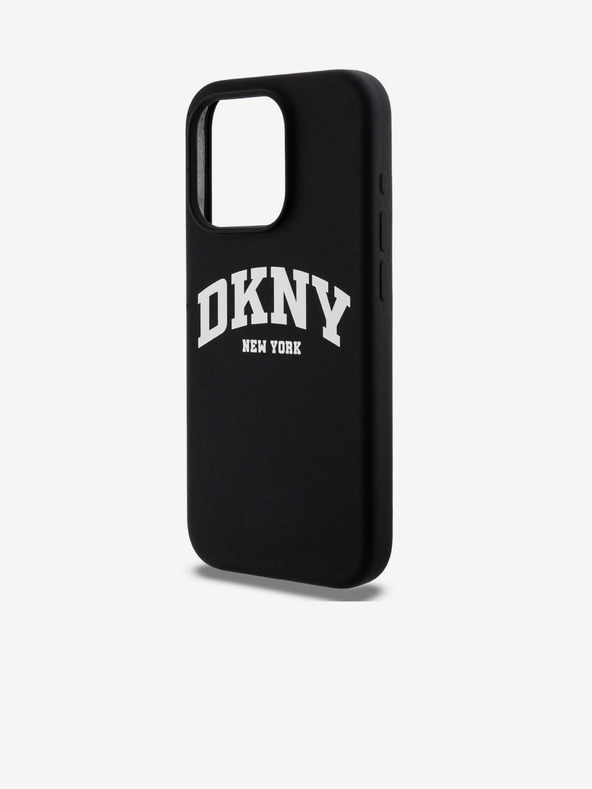 DKNY Liquid Silicone Arch Logo MagSafe stražnja maska ​​za iPhone 15 Pro crna DKNY