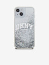 DKNY Stražnja maska ​​s logotipom Liquid Glitter Arch za iPhone 15 prozirna DKNY