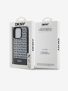DKNY PU kožna donja traka s ponavljajućim uzorkom MagSafe stražnja maska ​​za iPhone 15 Pro crna DKNY